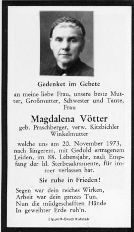 Magdalena Vötter geb Praschberger Winkel 20 11 1973