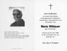 Maria Wildauer geb Fankhauser 26 04 1986