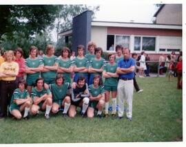 Fußball SK Ebbs Pfingstturnier Böblingen 1973 Mannschaft mit Trainer Sebastian Hechenberger