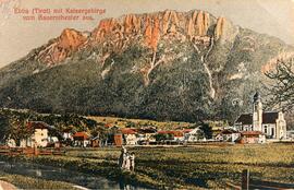 Ebbs Postkarte koloriert vom Bauerntheater aus um 1930