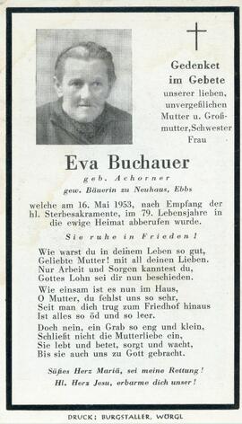 Eva Buchauer geb Achorner Neuhaus 16 05 1953