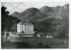 Postkarte historisch Kunst Schloss Wagrain Ebbs Thomas Buchauer 1872
