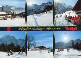 Postkarte Ebbs Schigebiet Aschinger Alm 1994