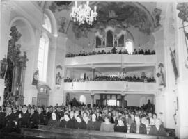 Pfarrkirche Ebbs Orgelweihe Festgottesdienst Blick zu Orgel 1976