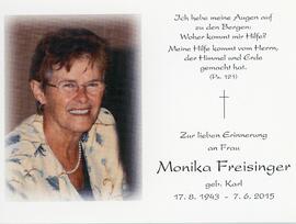 Monika Freisinger geb Karl 07 06 2015