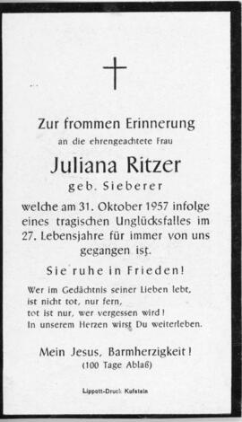Juliane Ritzer geb Sieberer 31 10 1957