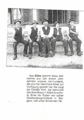 Familie Wolf beim Prantl in Ebbs ca 1920, einer der Buben war später Oberlandesgerichtsrat