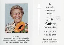 Elise Aniser Oberwirts Lis 319