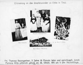 Erinnerung an das Gnadenwunder von Ebbs Theresia Baumgartner 1911