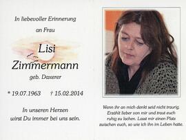 Elisabeth Zimmermann geb Daxer 15 02 2014