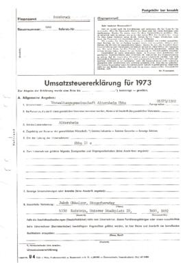 Umsatzsteuer Altersheim Ebbs 1973