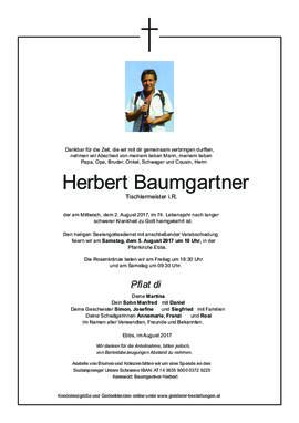 Herbert Baumgartner 02 08 2017