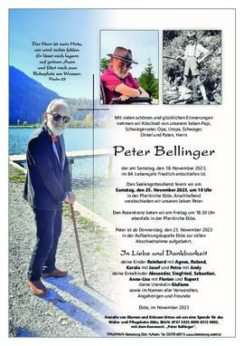 Peter Bellinger 18 11 2023