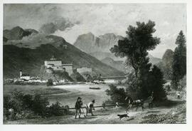 Postkarte historisch Kunst Kufstein Stahlstich 1840