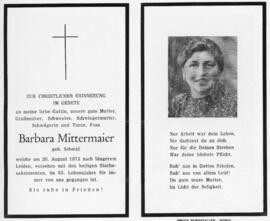 Barbara Mittermaier geb Schmid 20 08 1973