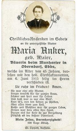 Maria Anker Manharter 06 06 1915