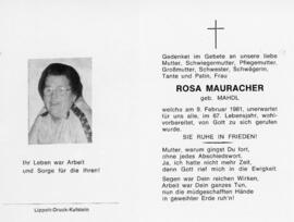 Rosa Mauracher geb Mahdl 09 02 1981