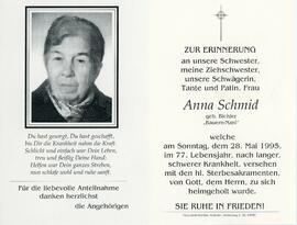 Anna Schmid geb Bichler Bauern Nani 28 05 1995