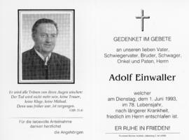 Adolf Einwaller 01 06 1993