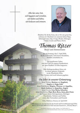 Thomas Ritzer Maler Buchauer 05 04 2020