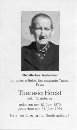 Theresia Hackl geb Greiderer 24 06 1964