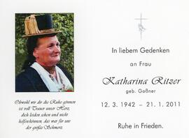 Katharina Ritzer geb Goßner 21 01 20115