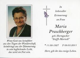 Maria Praschberger geb Horngacher Stöffl 09 05 2011