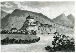 Postkarte historisch Kunst Festung Kufstein 1825