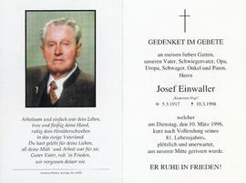 Josef Einwaller Kranzerer 10 03 1998