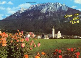 Postkarte Ebbs Dorf vom Theaterweg aus ca 1975
