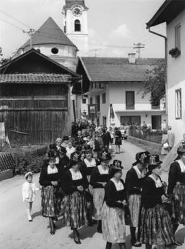 Fronleichnam Prozession Ebbs Oberes Dorf 1974