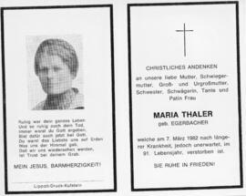 Maria Thaler geb Egerbacher 07 03 1982