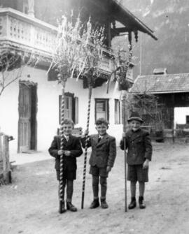 Palmtragen in Ebbs Oberndorf mit Mitterer Rudolf und Anton