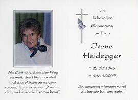 Irene Heidegger geb Peinthor 16 11 2009