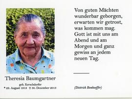 Theresia Baumgartner geb Kerschdorfer 30 12 2015