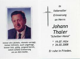 Johann Thaler Scheiber Hansi 26 02 2008