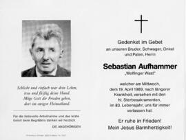 Sebastian Aufhammer Großwolfing 19 04 1989