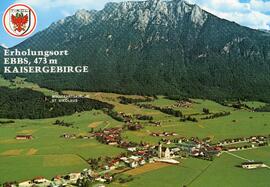 Postkarte Ebbs Flugaufnahme Ebbs Richtung Kaisergebirge