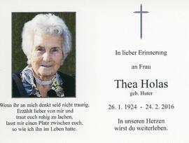 Thea Holas geb Huter 24 02 2016