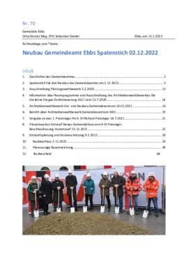 Gemeindeamt Ebbs Neubau Spatenstich 02 12 2022