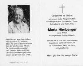 Maria Himberger geb Anker Stadler 05 07 1981