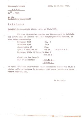 Fürsorge Altersheim Ebbs Einzelakten 1943 bis 1946