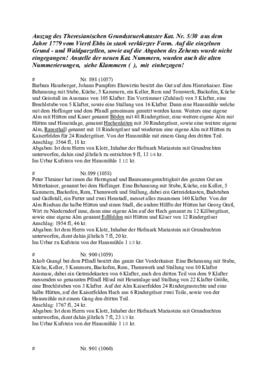 Theresianischer Kataster 1779 Viertel Ebbs Auszug von Andreas Zaglacher
