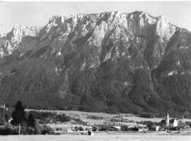 Postkarte Ebbs Dorf mit Kaisergebirge ca 1930
