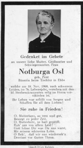 Notburga Osl geb Peer Tischler 18 11 1968
