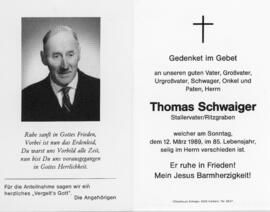 Thomas Schwaiger Staller Ritzgraben 12 03 1989
