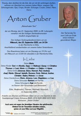 Anton Gruber Rainschuster 21 09 2020