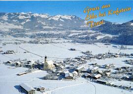Postkarte Ebbs Winter Postbauer Dorf ca 1975