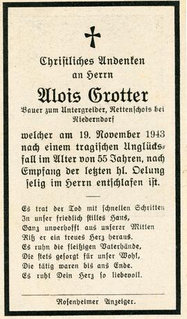 Alois Grotter Untergreiderer 19 11 1943
