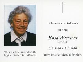Rosa Wimmer geb Osl 07 03 2016
